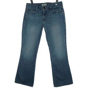 American Eagle AE 6P x 31" Blue Hipster Boot Cut Distressed Jeans 1517
